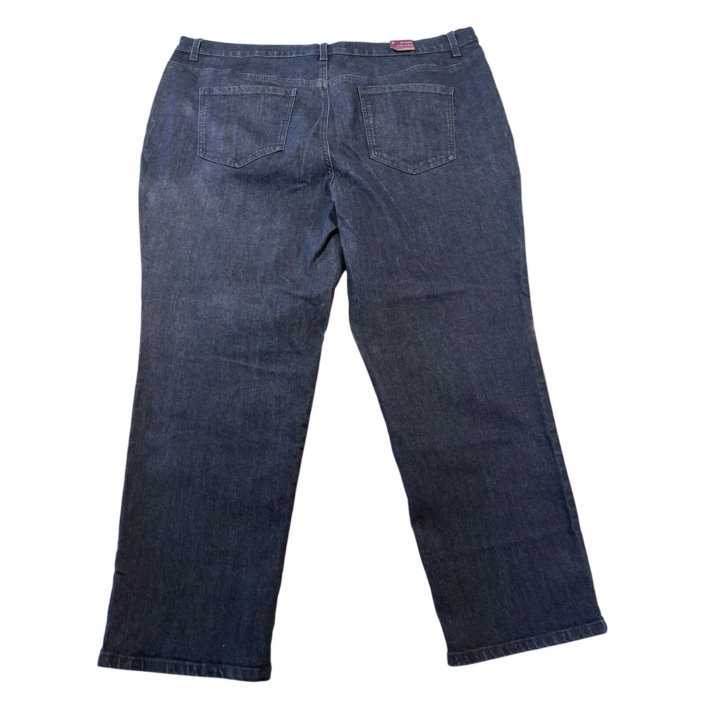 Gloria Vanderbilt Amanda Relaxed Fit Dark Blue Jeans Size 22W Short NWT - Picture 3 of 9